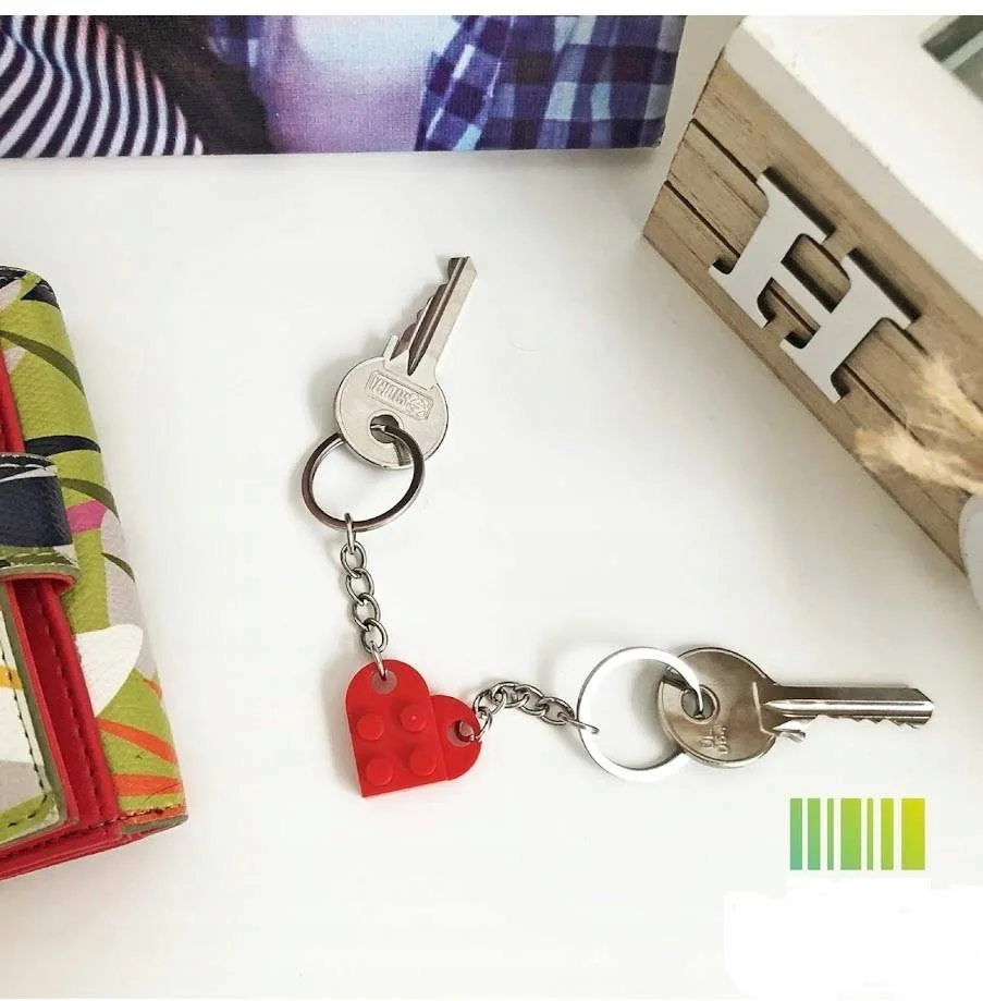 Brelok klocki Lego Serce Breloczek Dodatek prezentu Walentynki <3