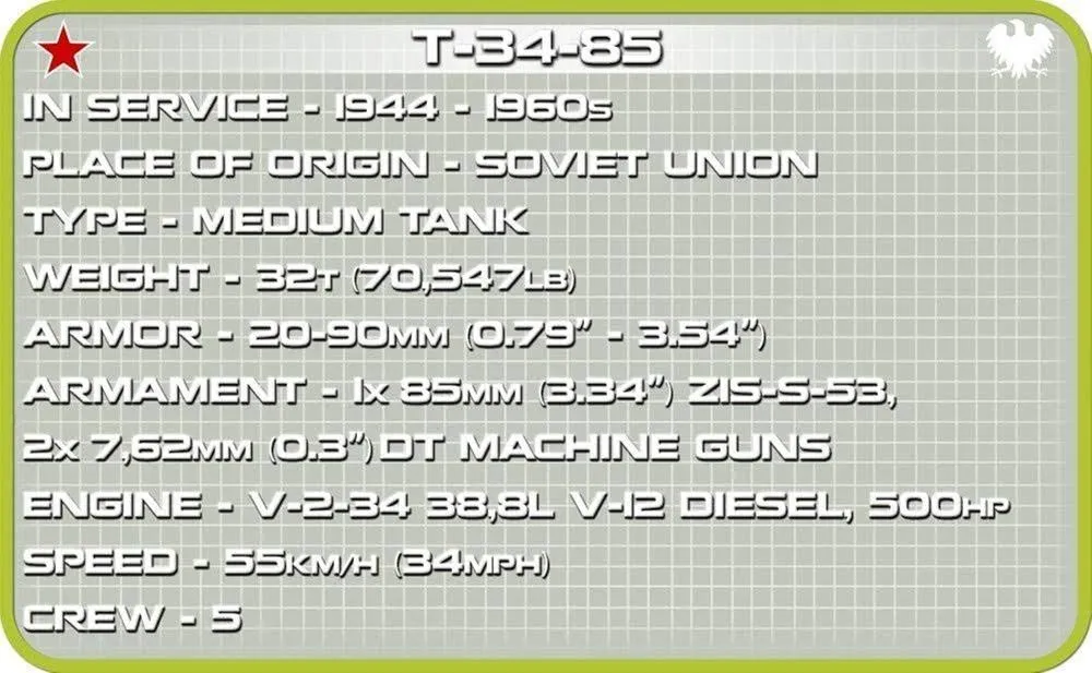 COBI 2542 Czołg T-34-85