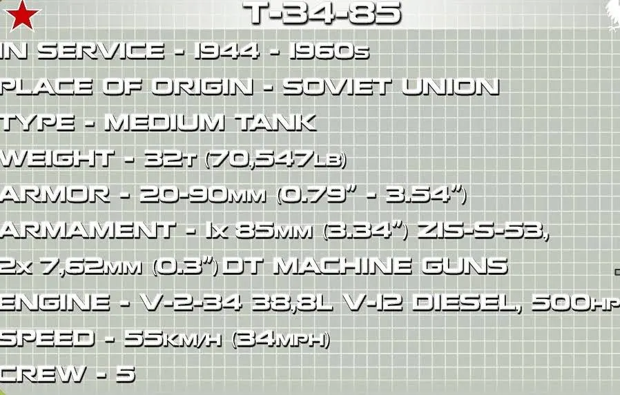 COBI 2542 Czołg T-34-85