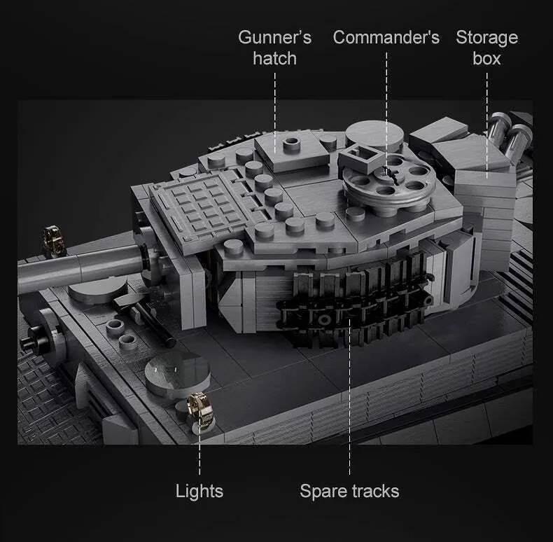 Cada Klocki Tygrys Tiger Czołg zdalnie sterowany RC 925 el.