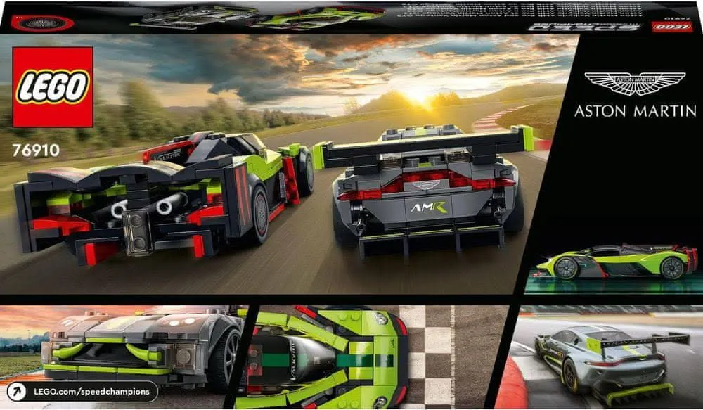 Duży Zestaw Lego Speed Champions Aston Martin Valkyrie Amr Pro Vantage GT3