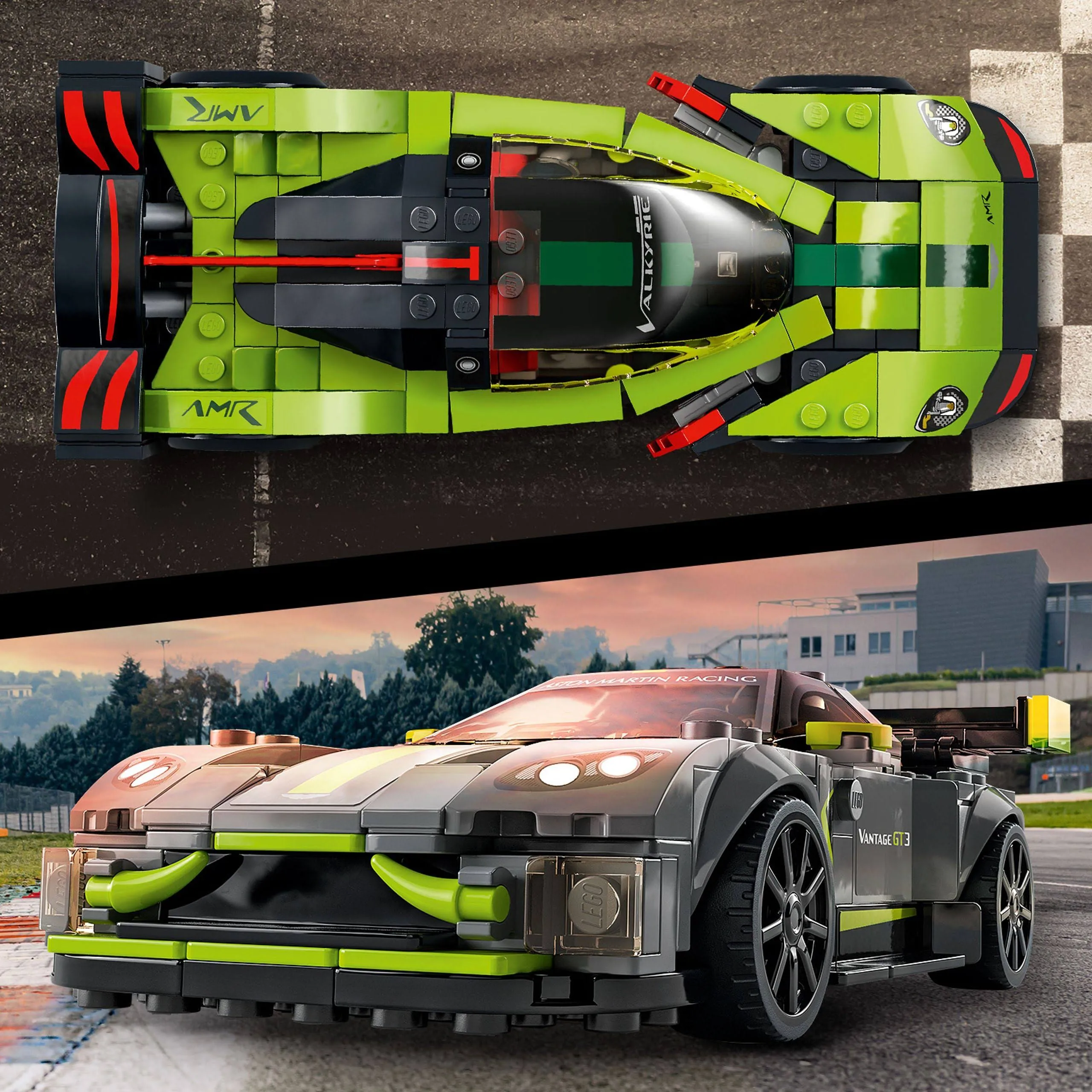 Duży Zestaw Lego Speed Champions Aston Martin Valkyrie Amr Pro Vantage GT3