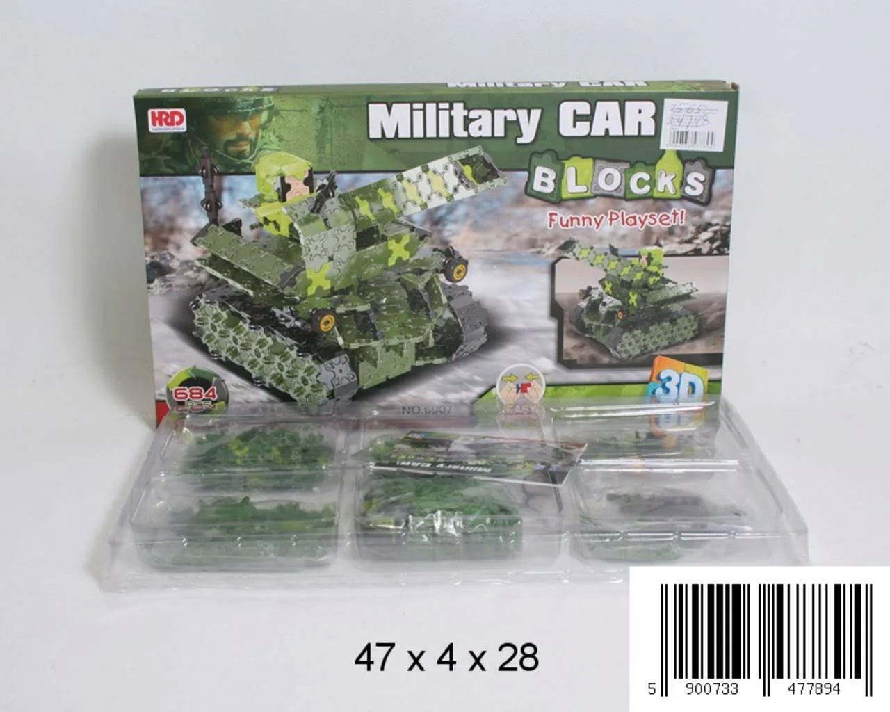 KLOCKI BLOKI 3D Czołg pojazd wojskowy 684EL.