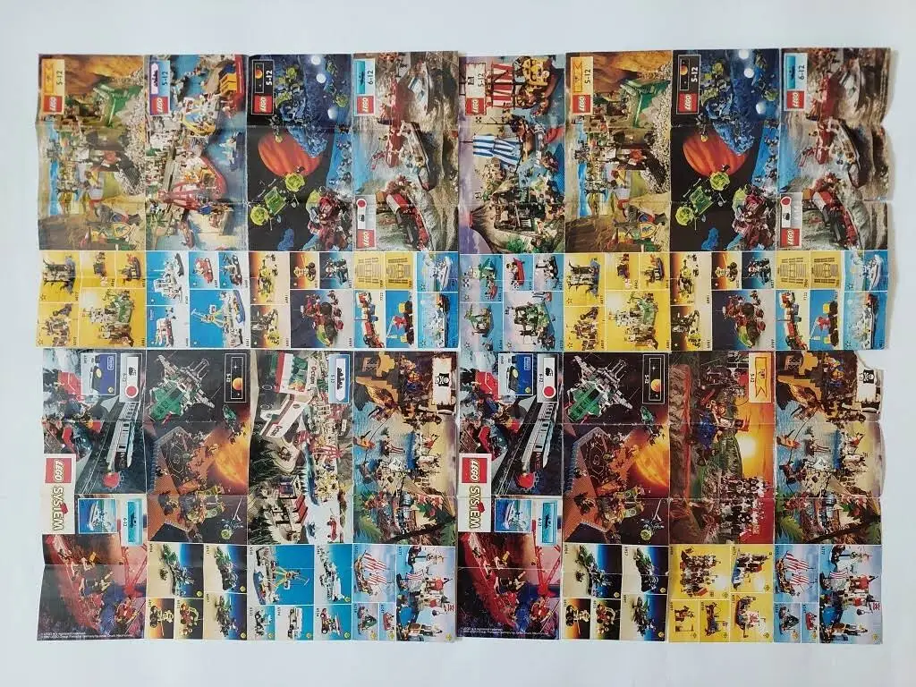 Katalogi Lego z lat 90 6 sztuk + 9 ulotek + 3 plakaty