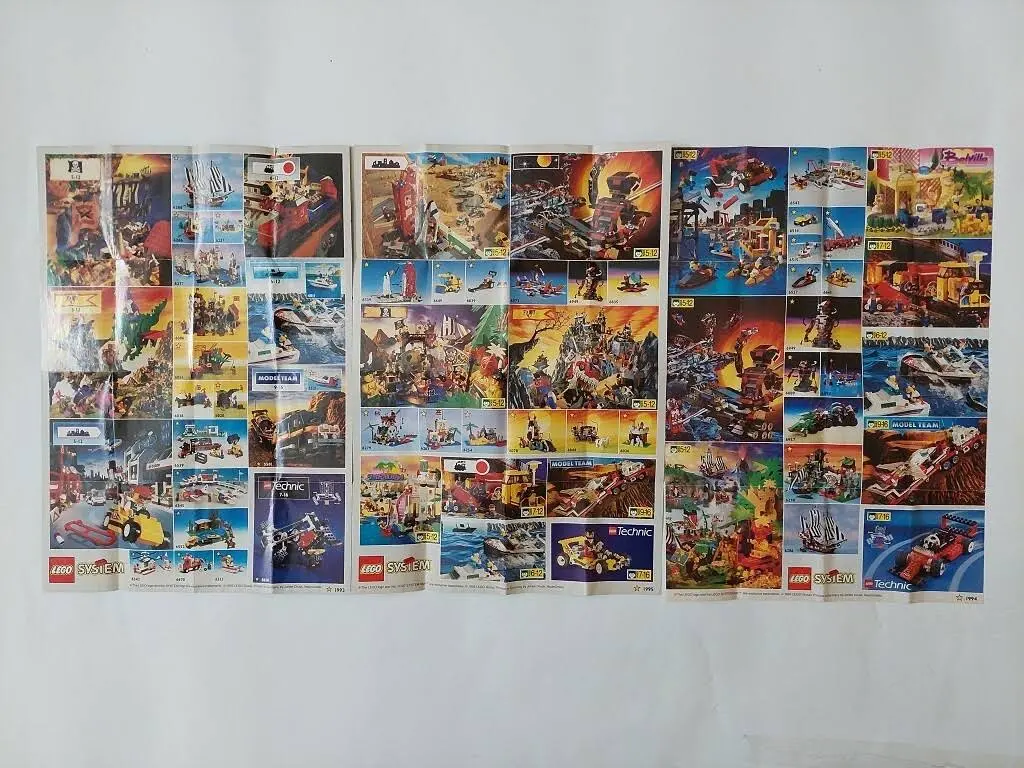 Katalogi Lego z lat 90 6 sztuk + 9 ulotek + 3 plakaty