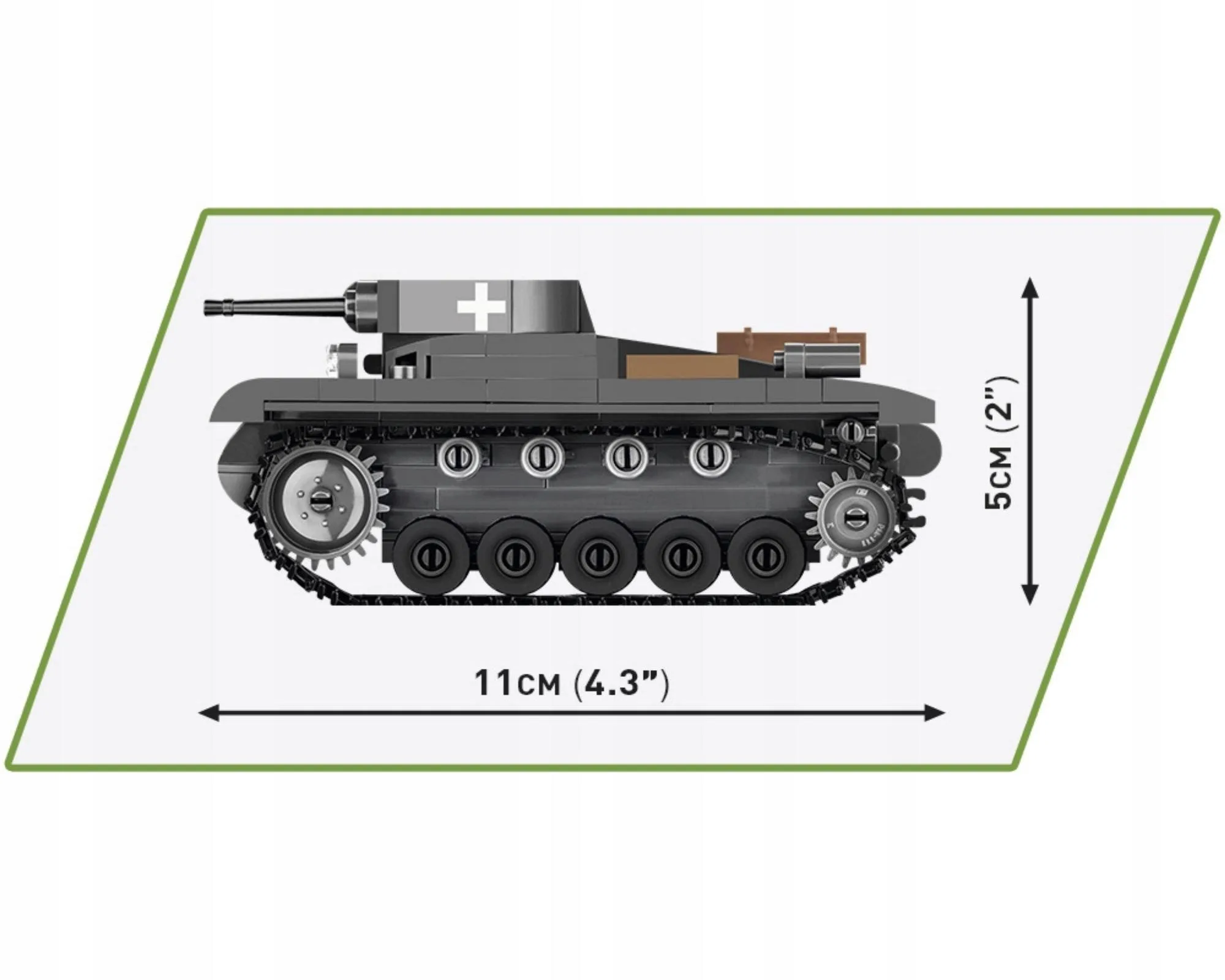 Klocki Cobi 2718 Czołg Panzer II Ausf. A PzKpfw II I Płytka Konstrukcyjna