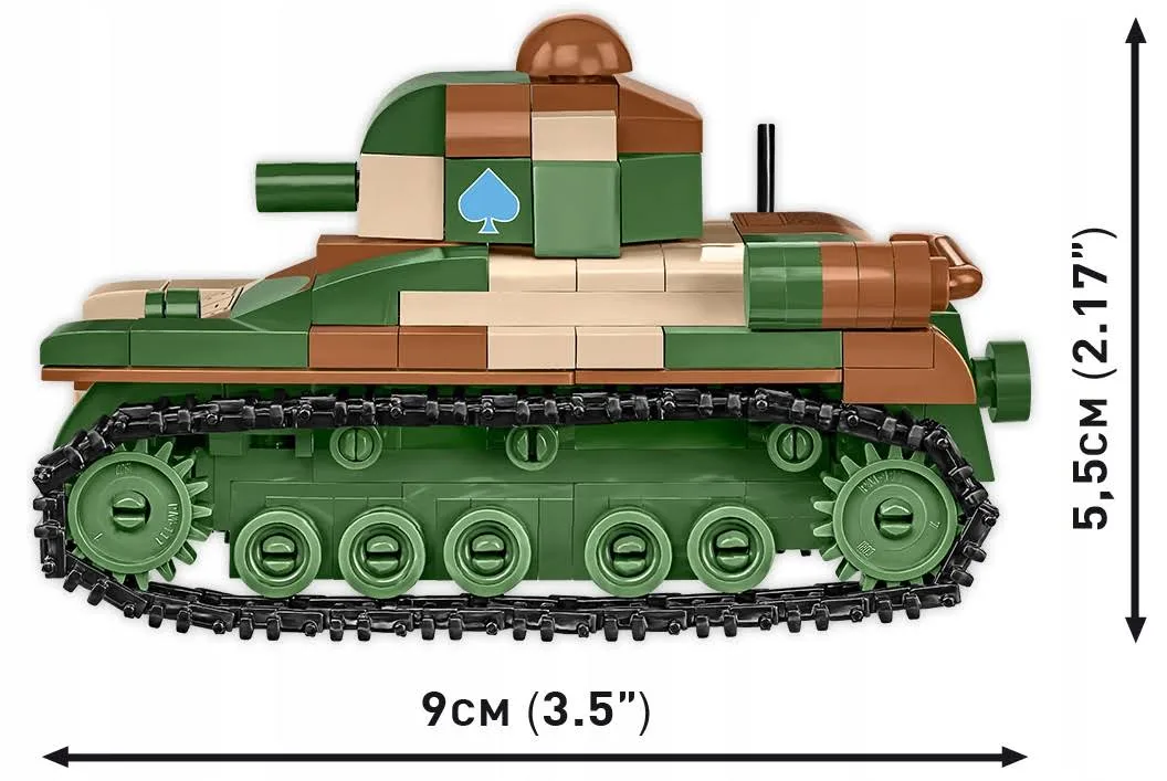 Klocki Cobi 2719 Czołg Renault R-35 Hc WW2 258 El. Płytka Konstrukcyjna