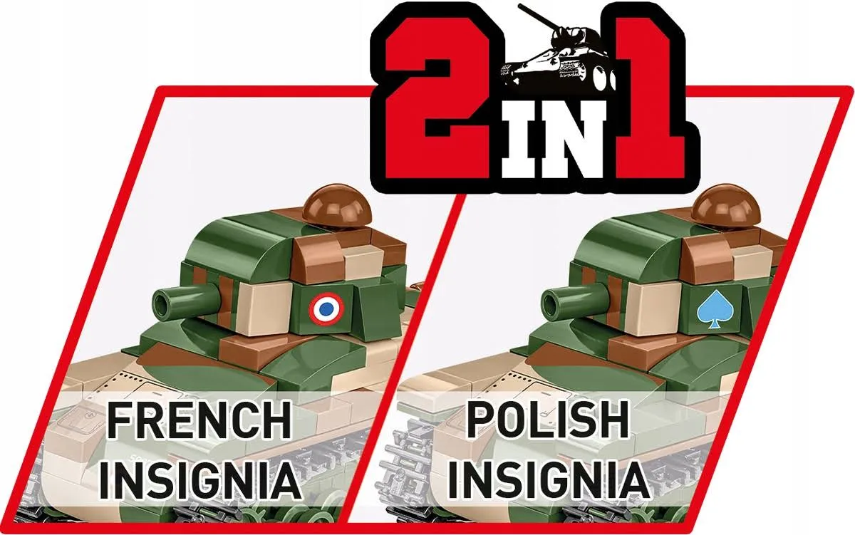 Klocki Cobi 2719 Czołg Renault R-35 Hc WW2 258 El. Płytka Konstrukcyjna