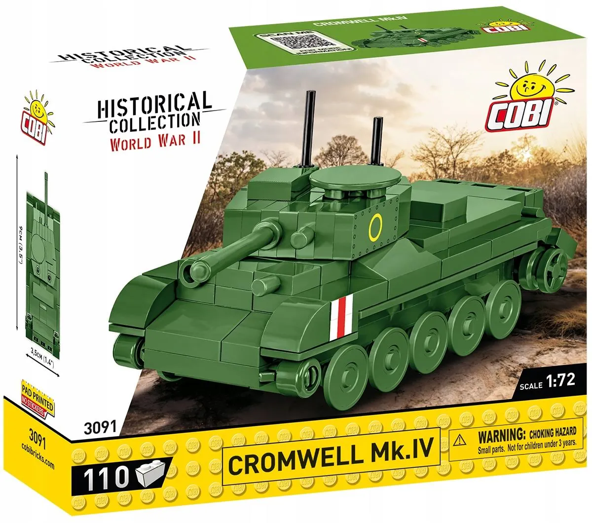Klocki Cobi 3091 Czołg Cromwell Mk.IV Hc WW2 110 El. Płytka