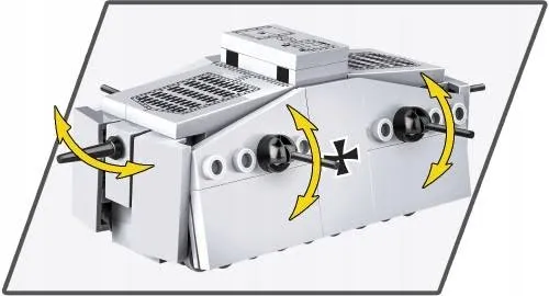 Klocki Cobi 3094 Czołg Sturmpanzerwagen A7V 119 El. Płytka