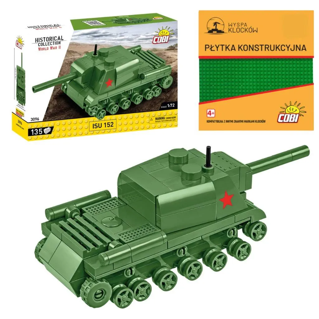 Klocki Cobi 3096 Czołg Isu 152 Hc WW2 135 El. Płytka