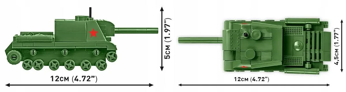 Klocki Cobi 3096 Czołg Isu 152 Hc WW2 135 El. Płytka