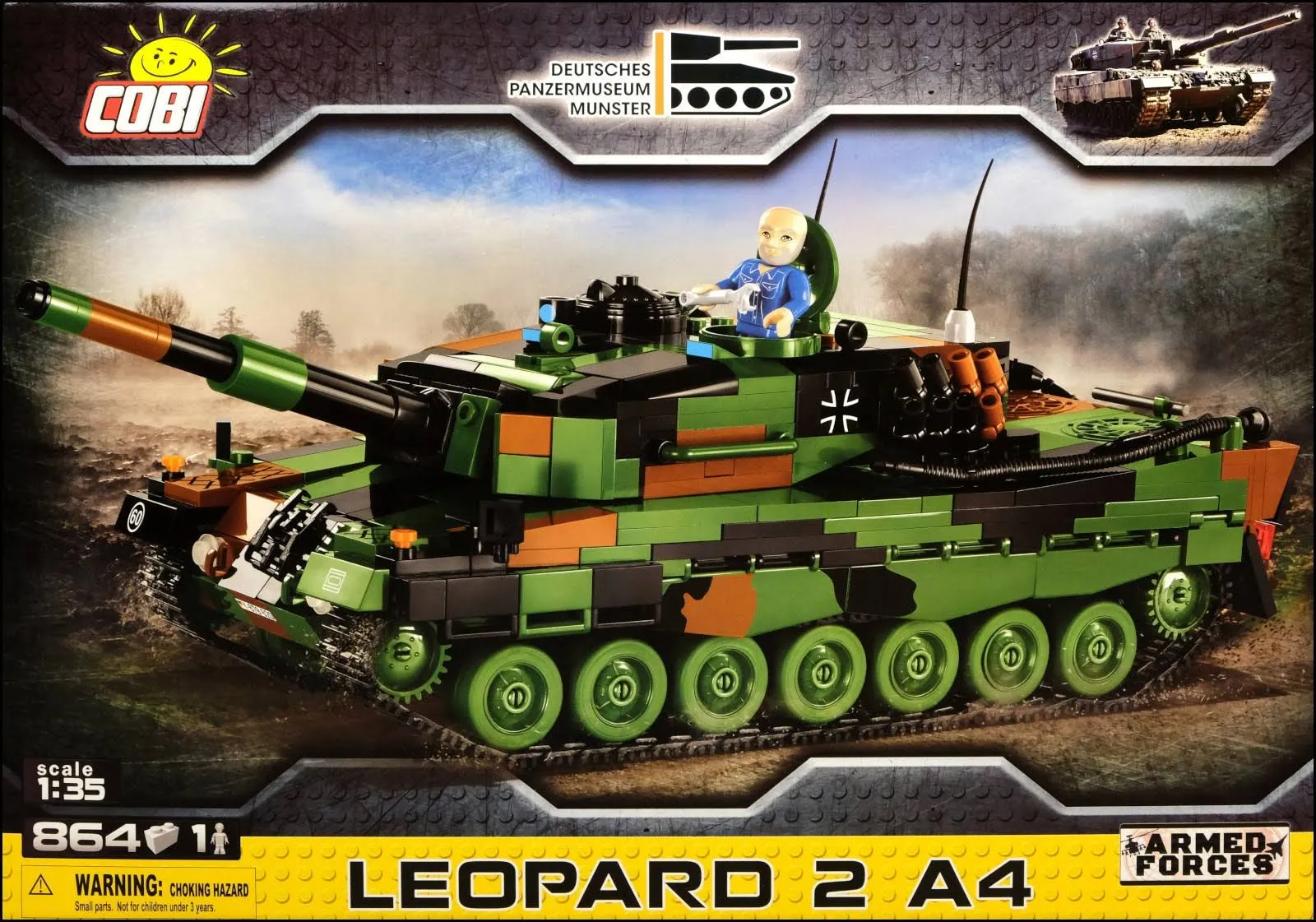 Klocki Cobi Czołg Leopard 2 864 Elementy Duży