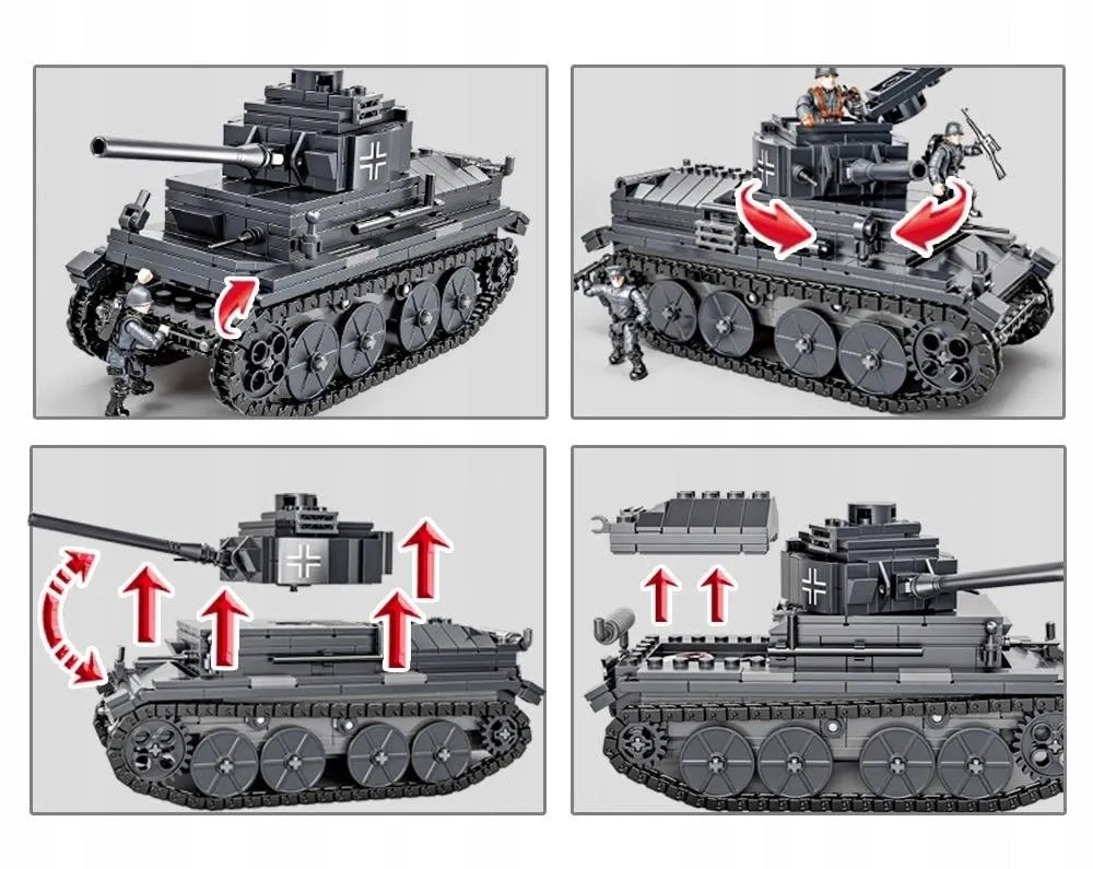 Klocki Czołg Niemiecki Panzer Wojsko Armia Pzkpfw