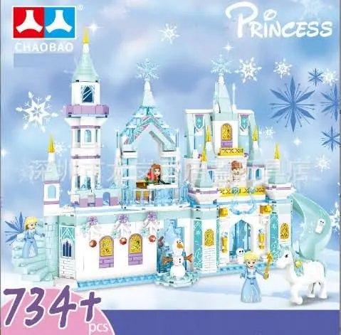 Klocki Kraina Lodu Frozen Pałac E Zamek Elsy Zestaw XL 519 Sztuk