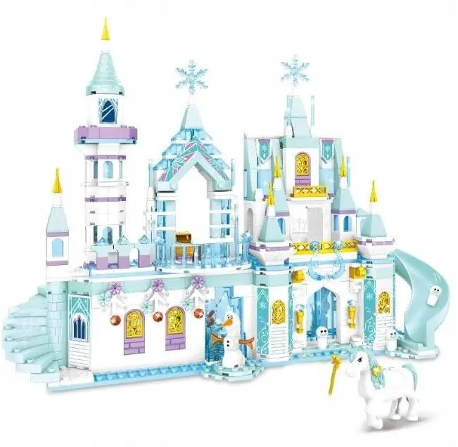 Klocki Kraina Lodu Frozen Pałac E Zamek Elsy Zestaw XL 519 Sztuk