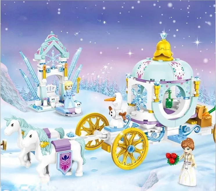 Klocki Kraina Lodu Frozen Pałac E Zamek Elsy Zestaw XL 519 Sztuk