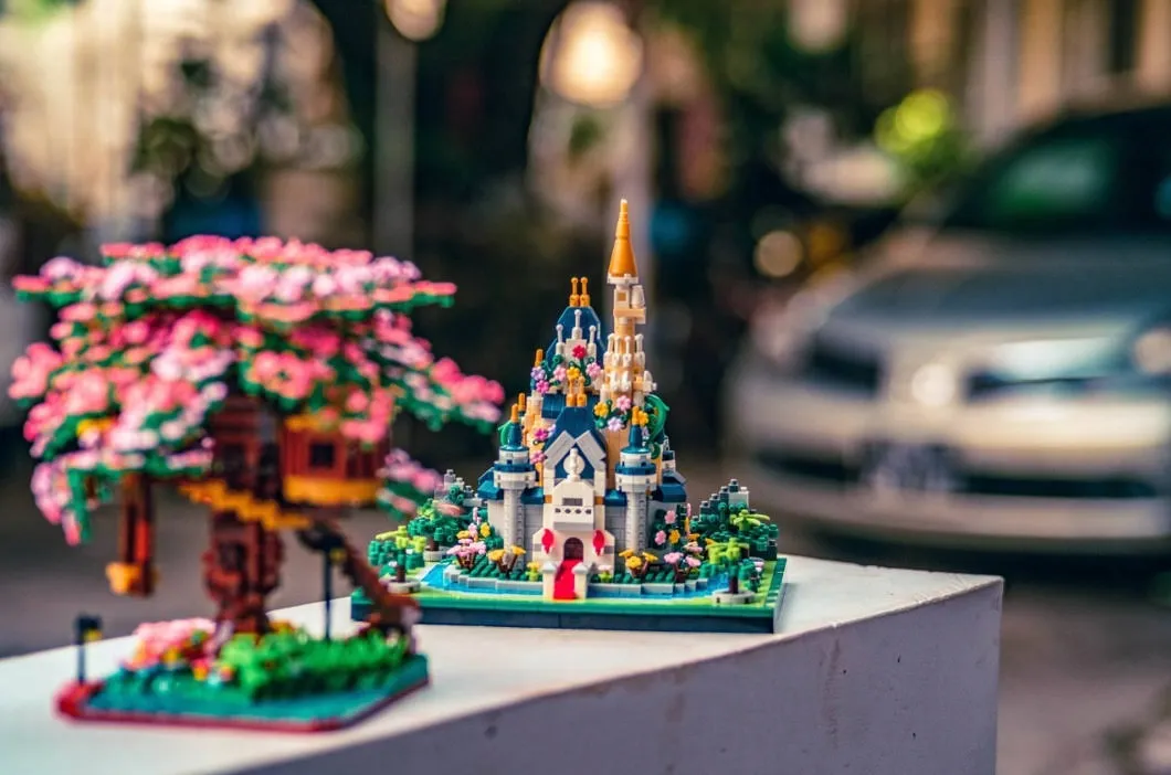 Klocki Zamek Kraina Lodu Zimowy Lodowy Pałac Królowej Króla Księżniczki