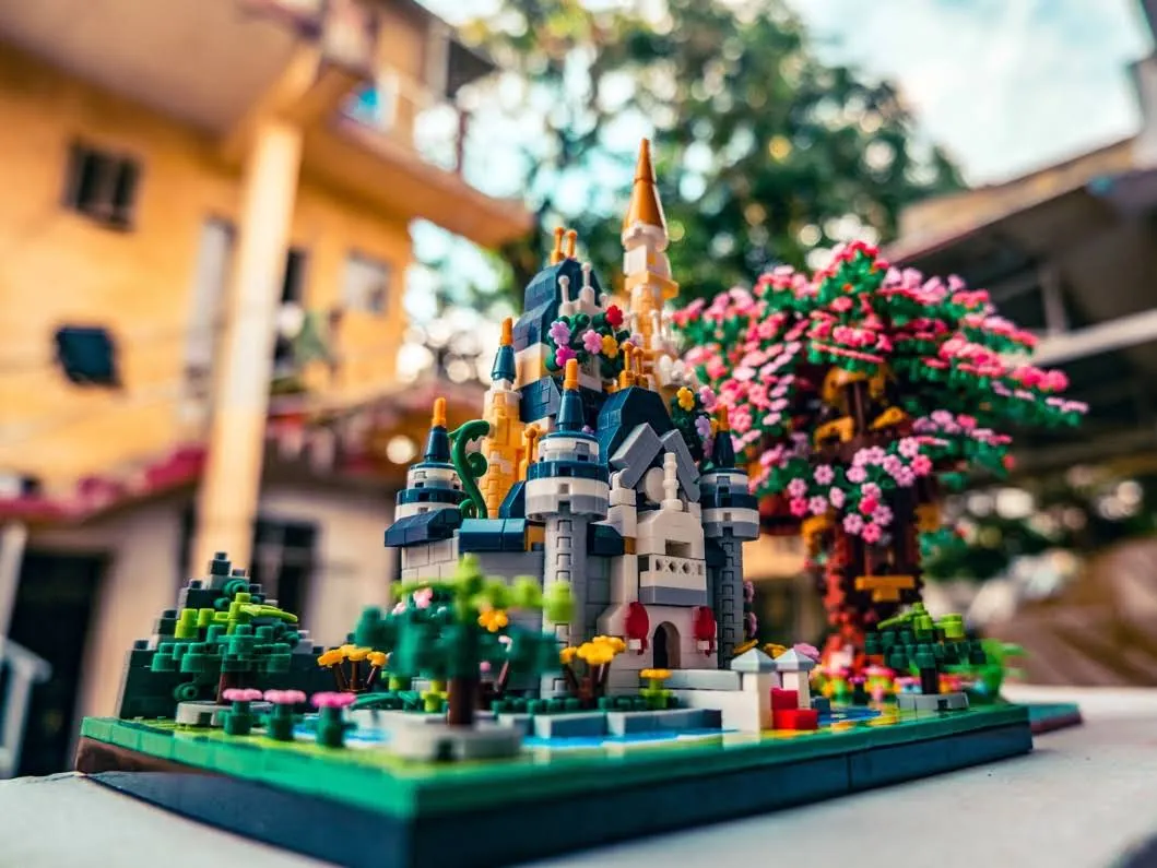 Klocki Zamek Kraina Lodu Zimowy Lodowy Pałac Królowej Króla Księżniczki