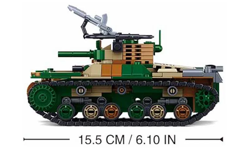 Klocki czołg typ 97 2w1op. wojsko armia komp. lego