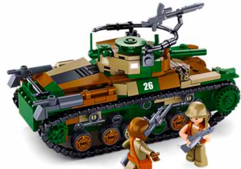 Klocki czołg typ 97 2w1op. wojsko armia komp. lego