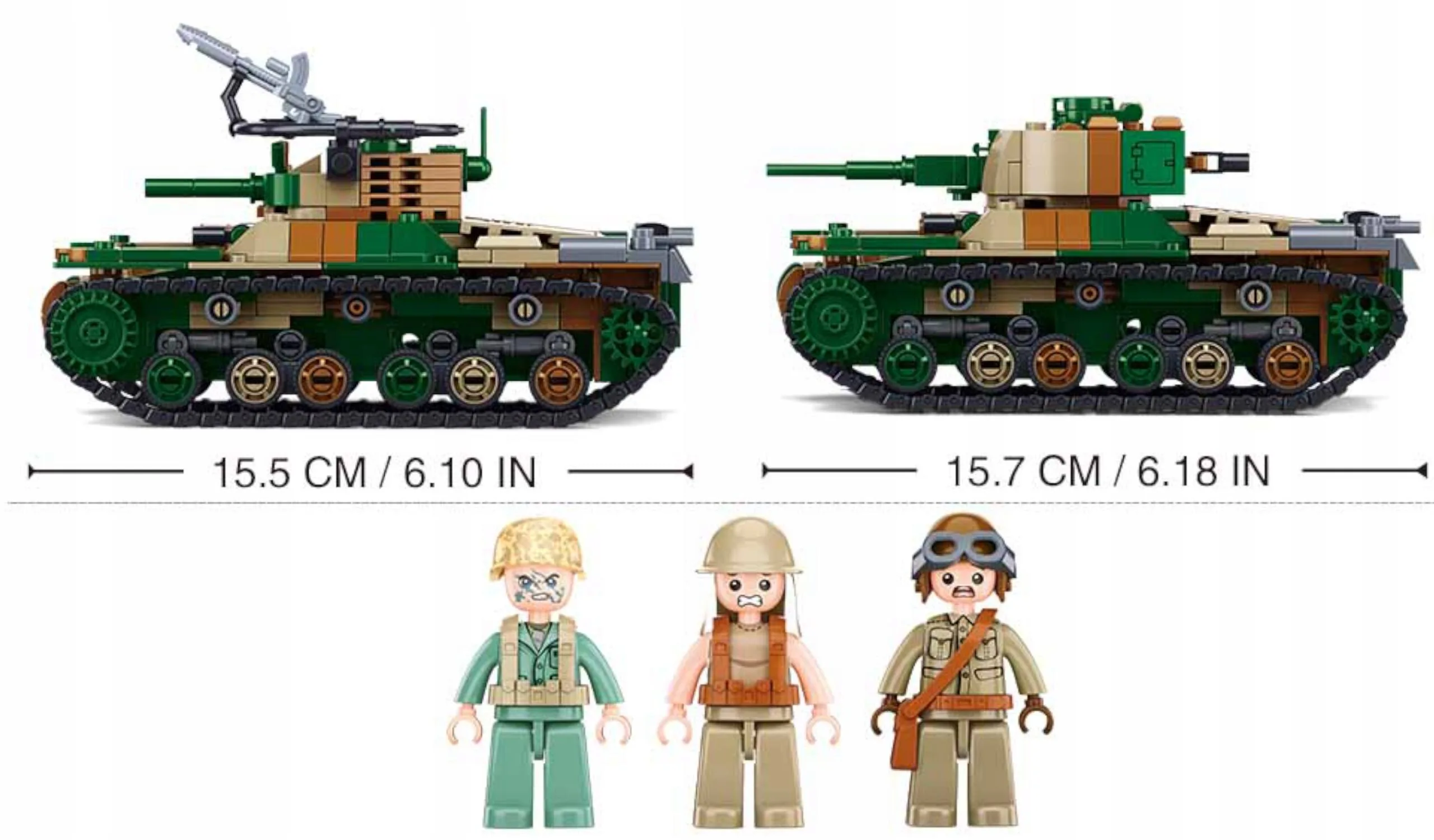 Klocki czołg typ 97 2w1op. wojsko armia komp. lego