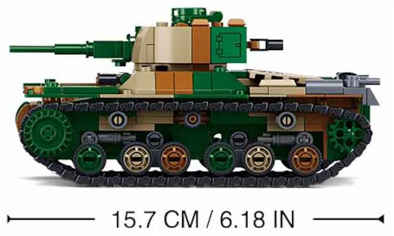 Klocki czołg typ 97 2w1op. wojsko armia komp. lego