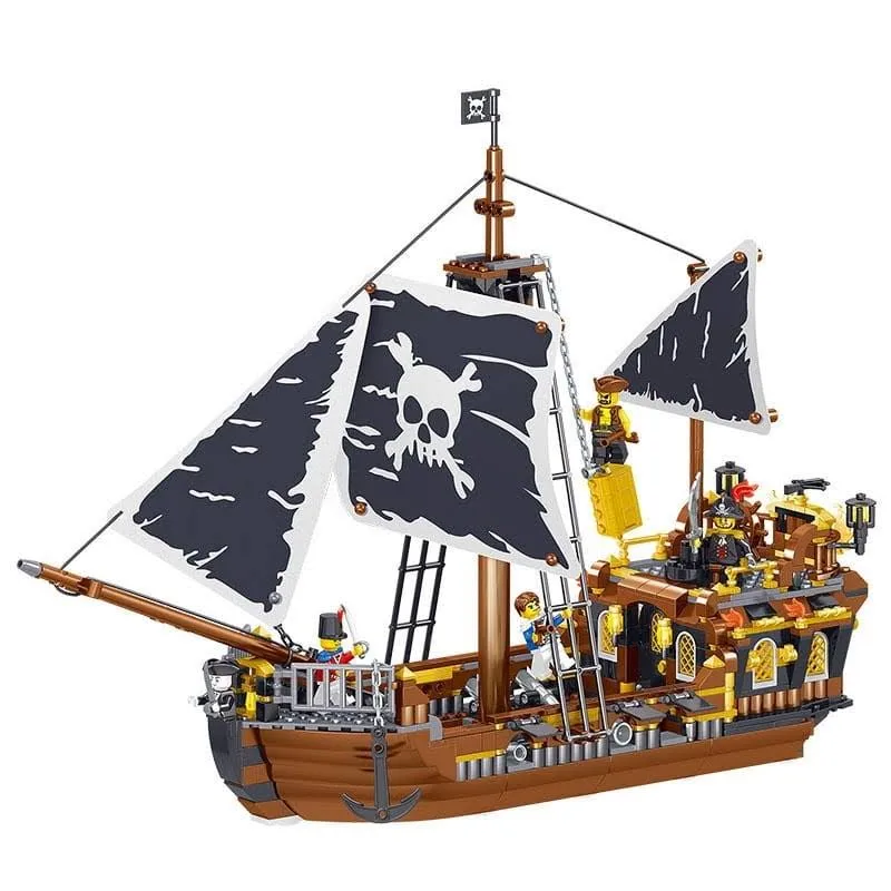 Klocki statek PIRACKI wielki zestaw z figurkami 720szt