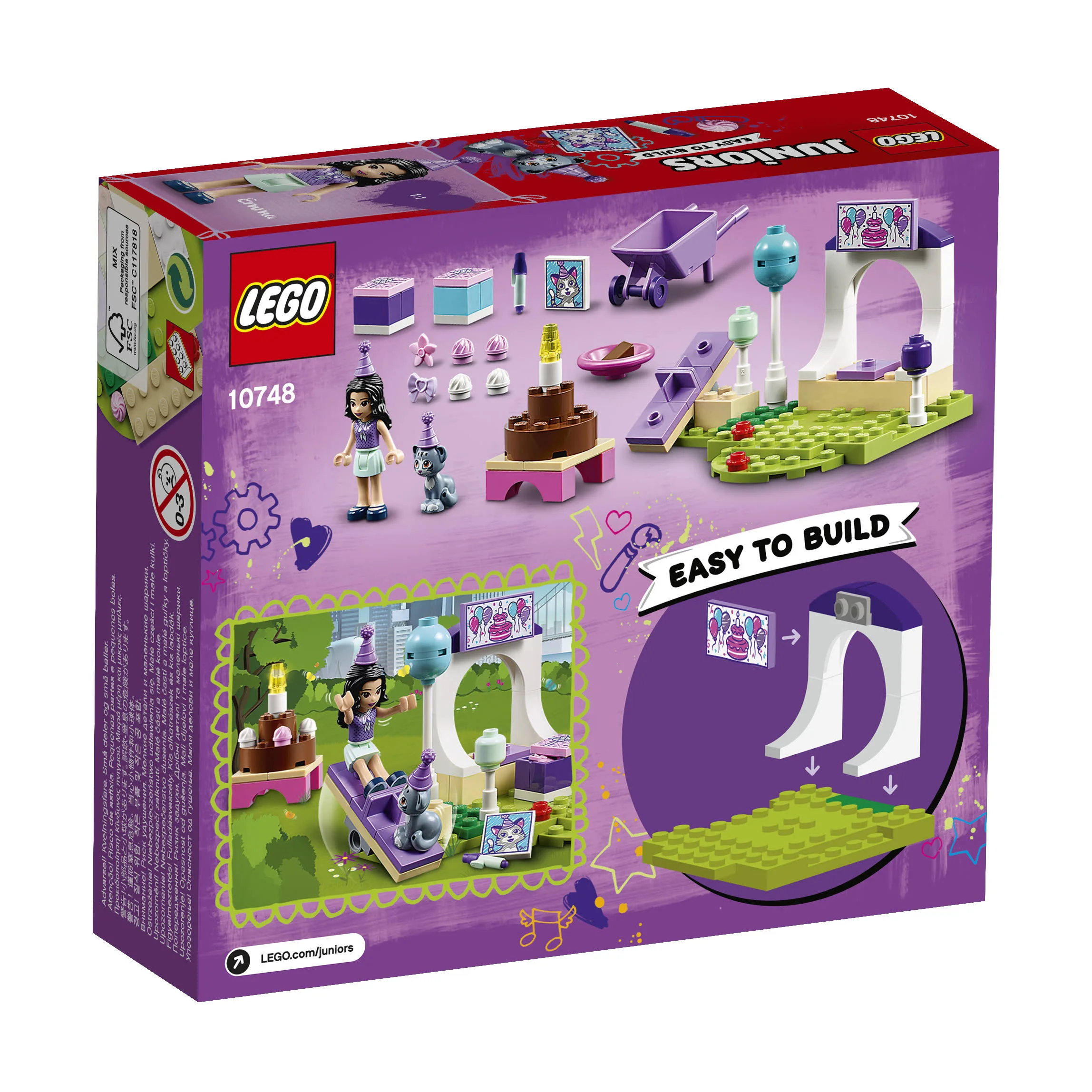 LEGO 10748 JUNIORS PRZYJĘCIE DLA ZWIERZAKÓW EMMY