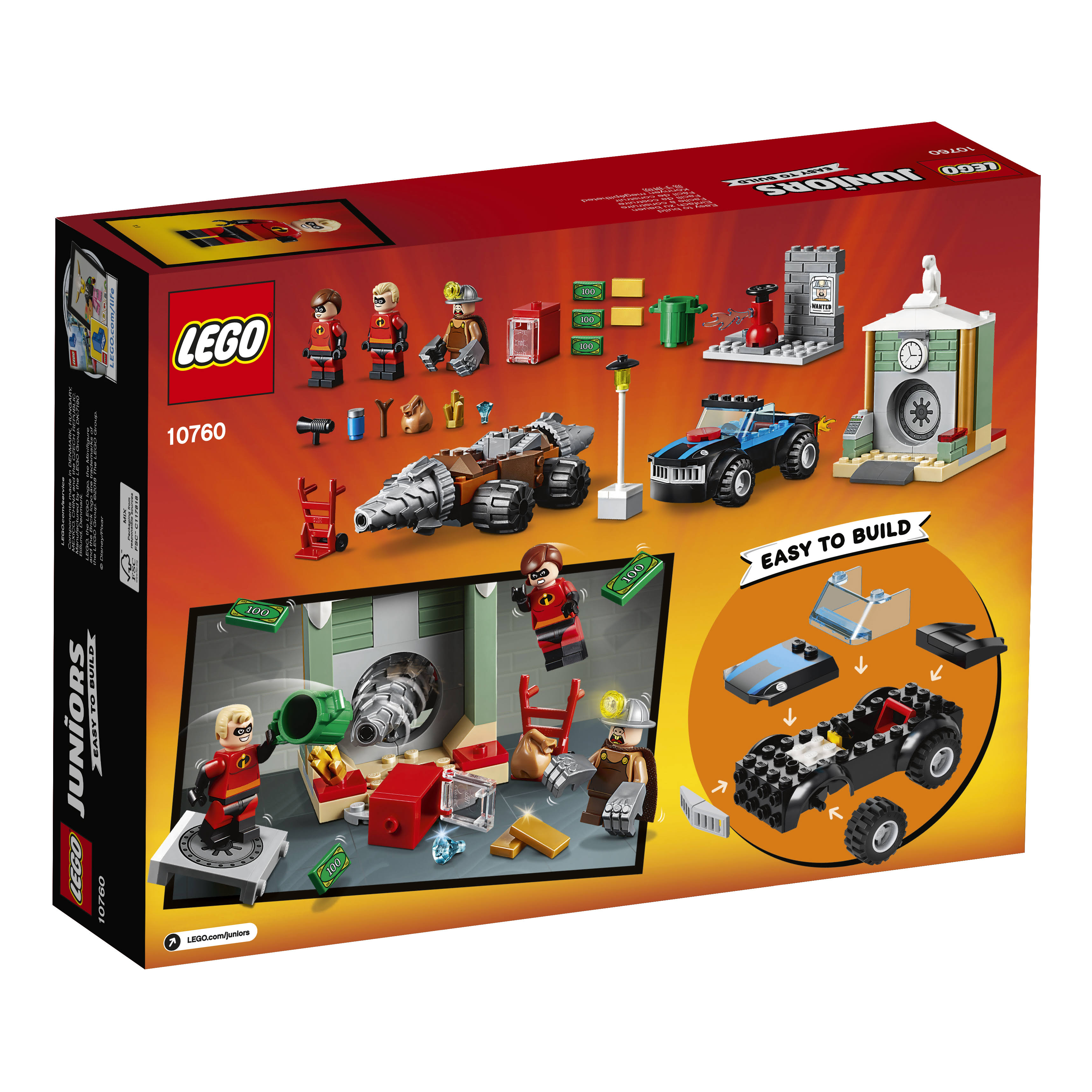 LEGO 10760 JUNIORS NAPAD CZŁOWIEKA SZPADLA NA BANK