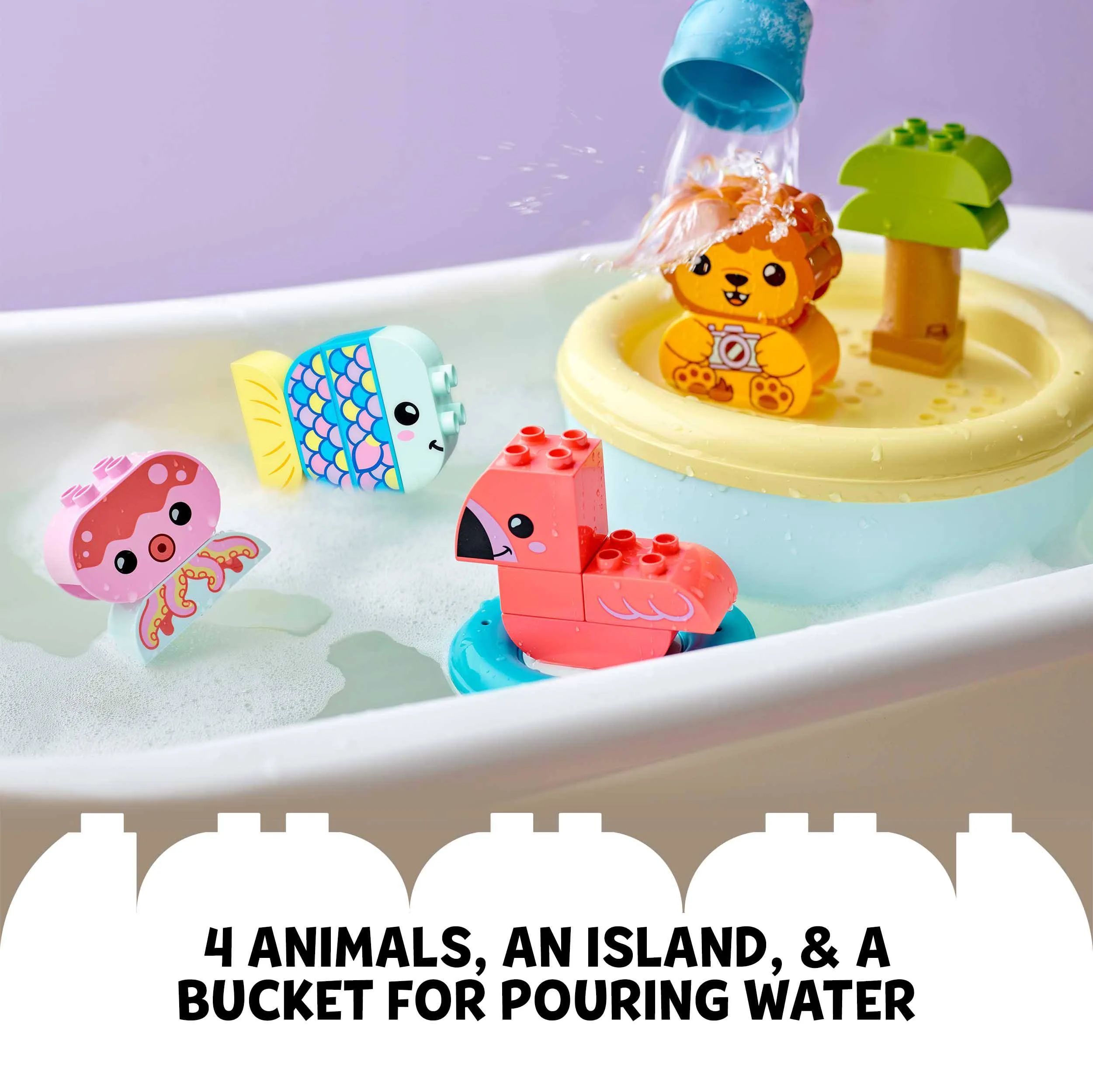 LEGO 10966 DUPLO ZABAWA W KĄPIELI: PŁYWAJĄCA WYSPA ZE ZWIERZĄTKAMI
