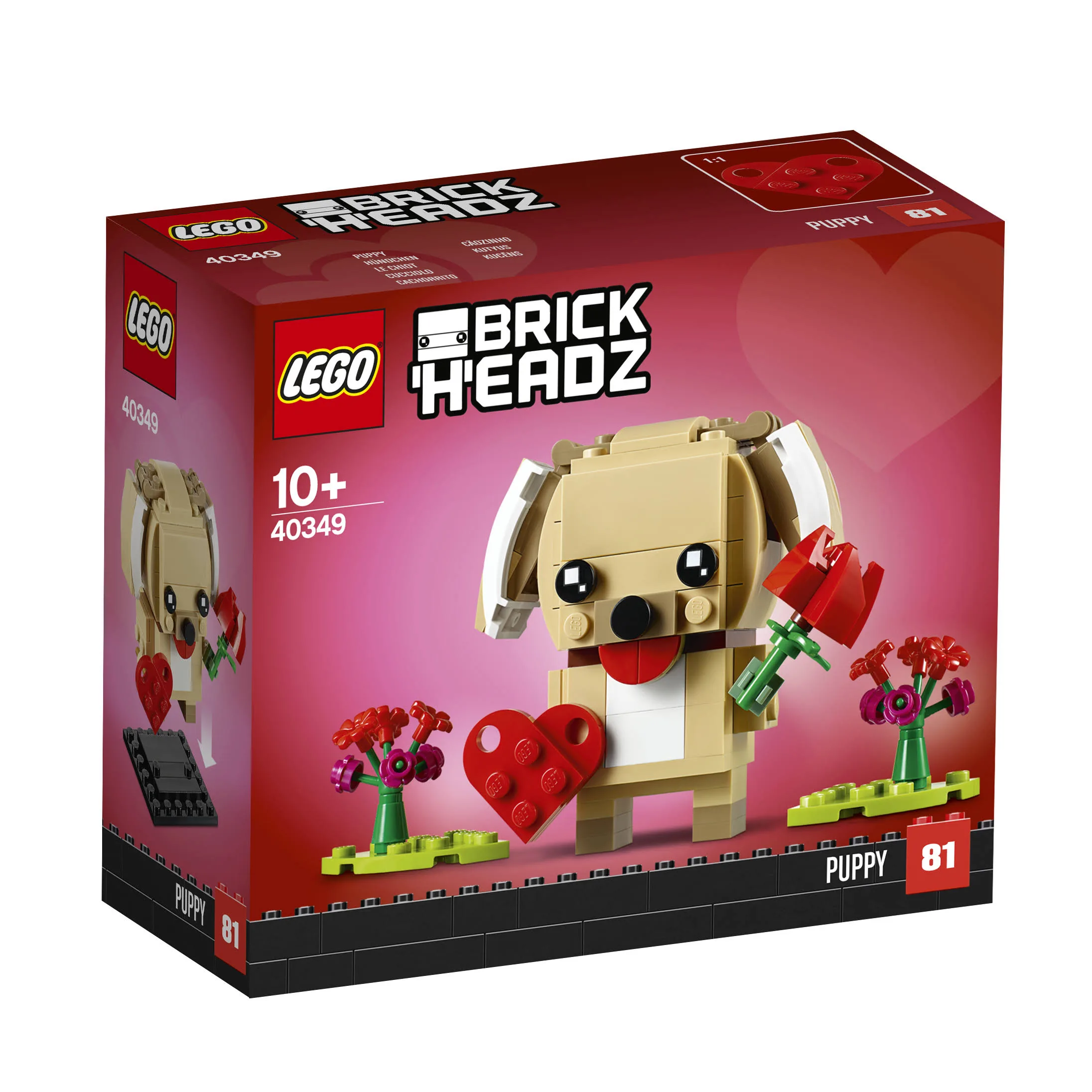 LEGO 40349 BrickHeadz Walentynkowy szczeniaczek