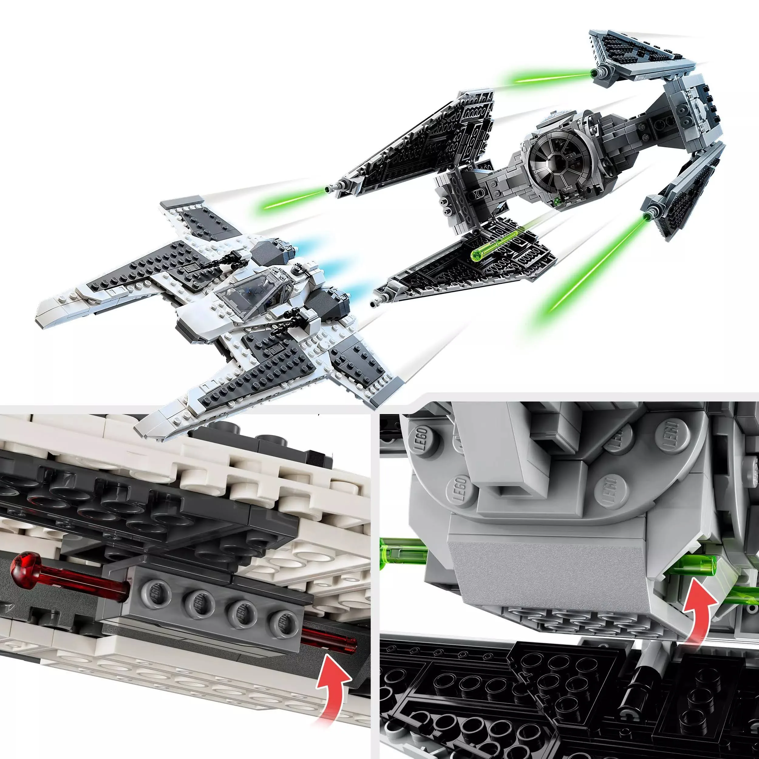 LEGO 75348 Star Wars - Mandaloriański myśliwiec Fang Fighter kontra TIE Interceptor