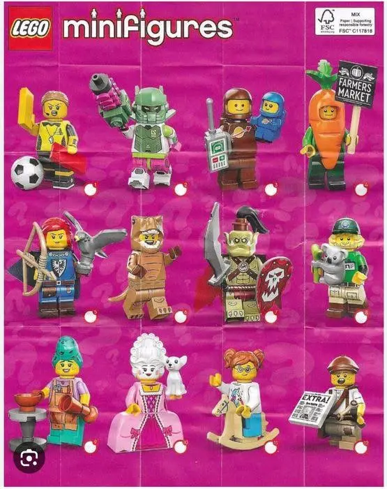 LEGO Minifigurka Seria 24 Komplet 12 sztuk Kompletna