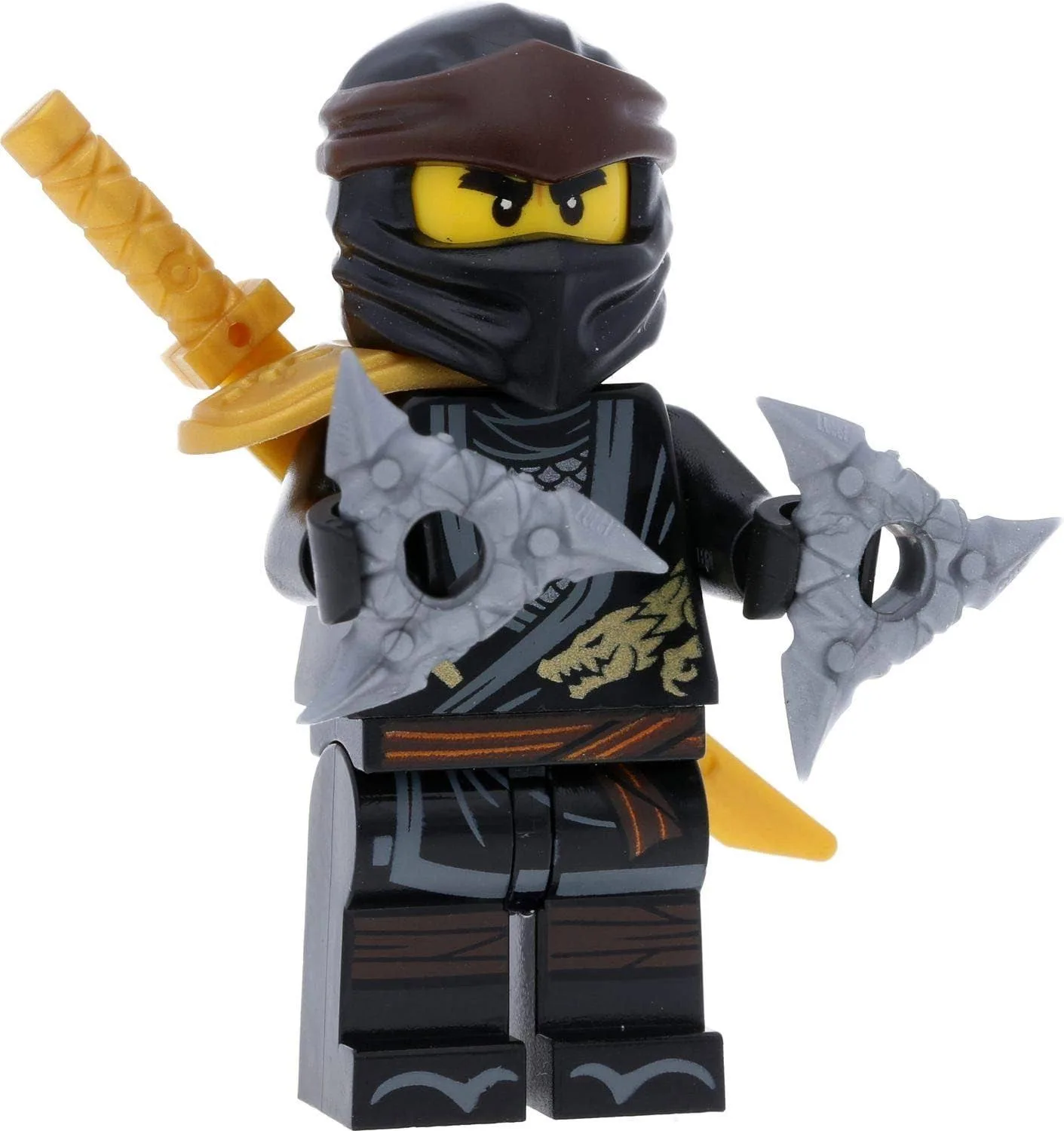 LEGO Ninjago Minifigurka Cole (Legacy) ze zbroją na ramię i bronią