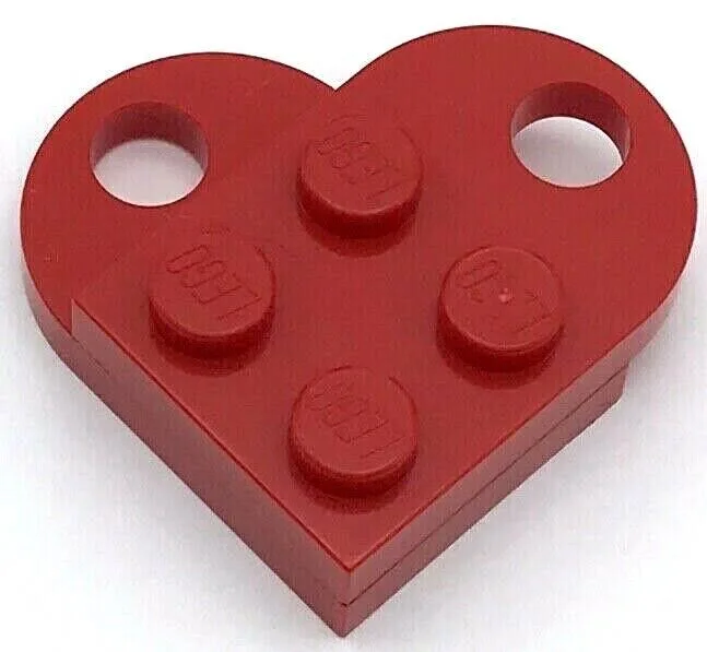 Lego Nowe Czerwone Walentynki Serce Znak Miłość Charm Naszyjnik
