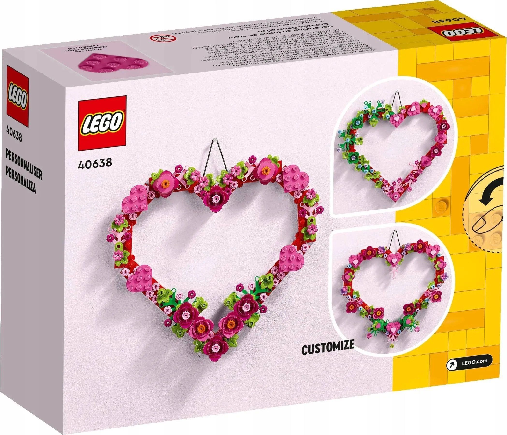 Lego Serce Kwiatki Róża Crearoe Ozdoba W Kształcie Serca Walentynki