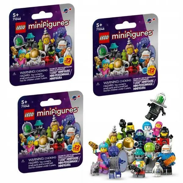 Lego minifigures 71046 minifigurki seria 26 zestaw 3 sztuk lego + torba