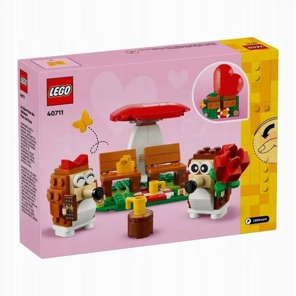 Lego zakochane jeże 40711 zestaw na walentynki piknik pary jeżyków + gratis