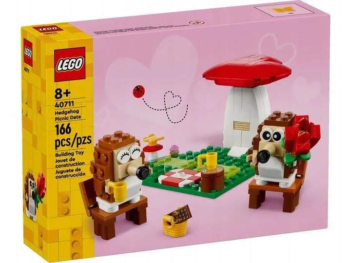 Lego zakochane jeże 40711 zestaw na walentynki piknik pary jeżyków + gratis