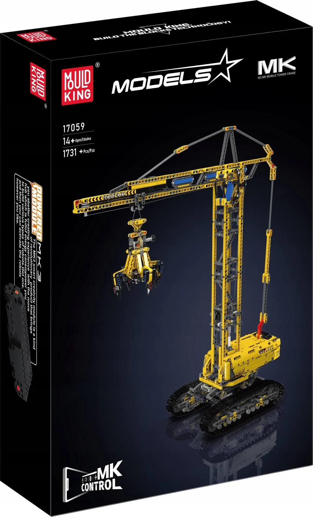 Mould King 17059 Klocki zdalnie sterowany mobilny dźwig żuraw Rc Technic