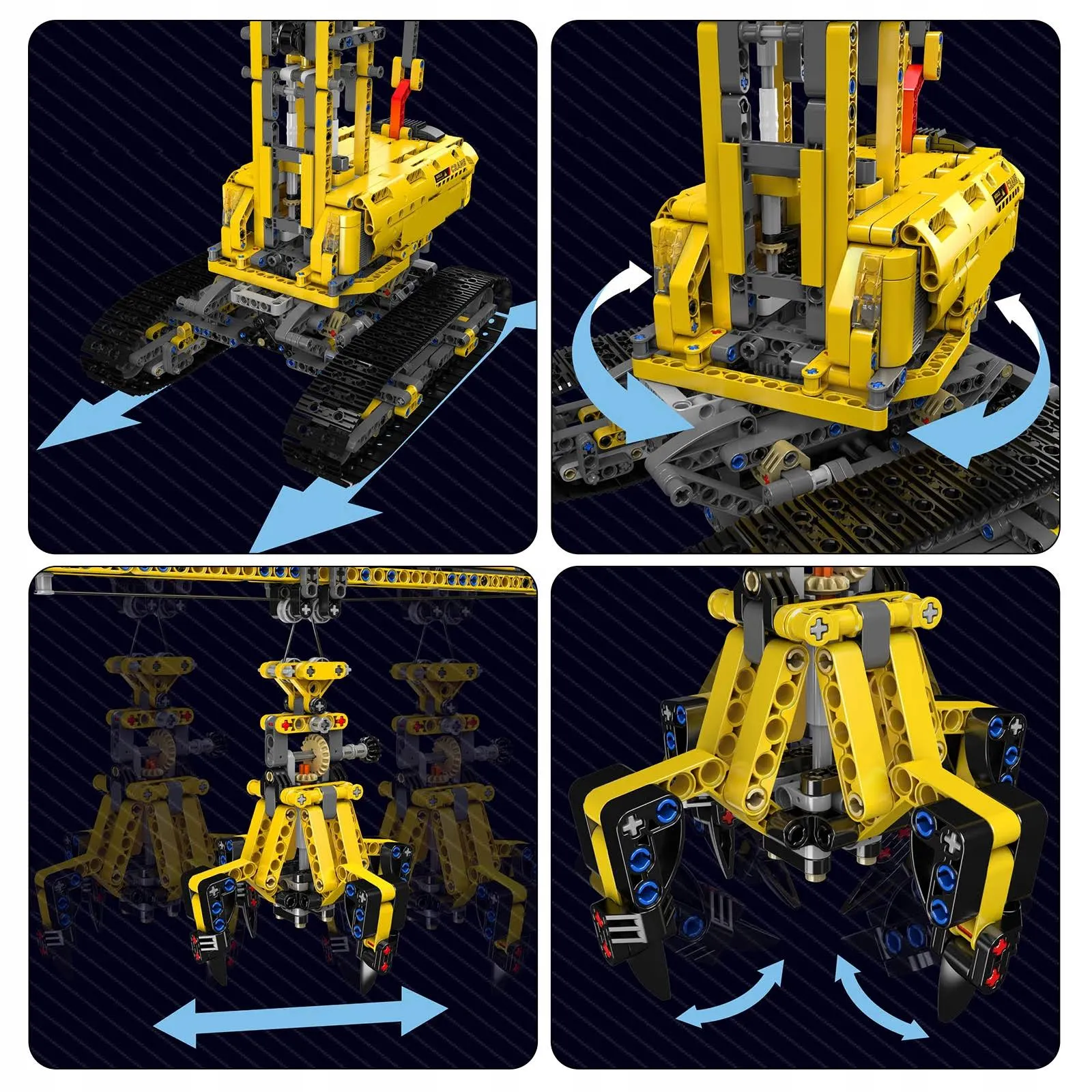 Mould King 17059 Klocki zdalnie sterowany mobilny dźwig żuraw Rc Technic