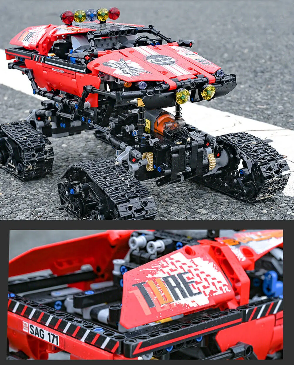 Mould King 18010 RC Explorador Polarkettenfahrzeug