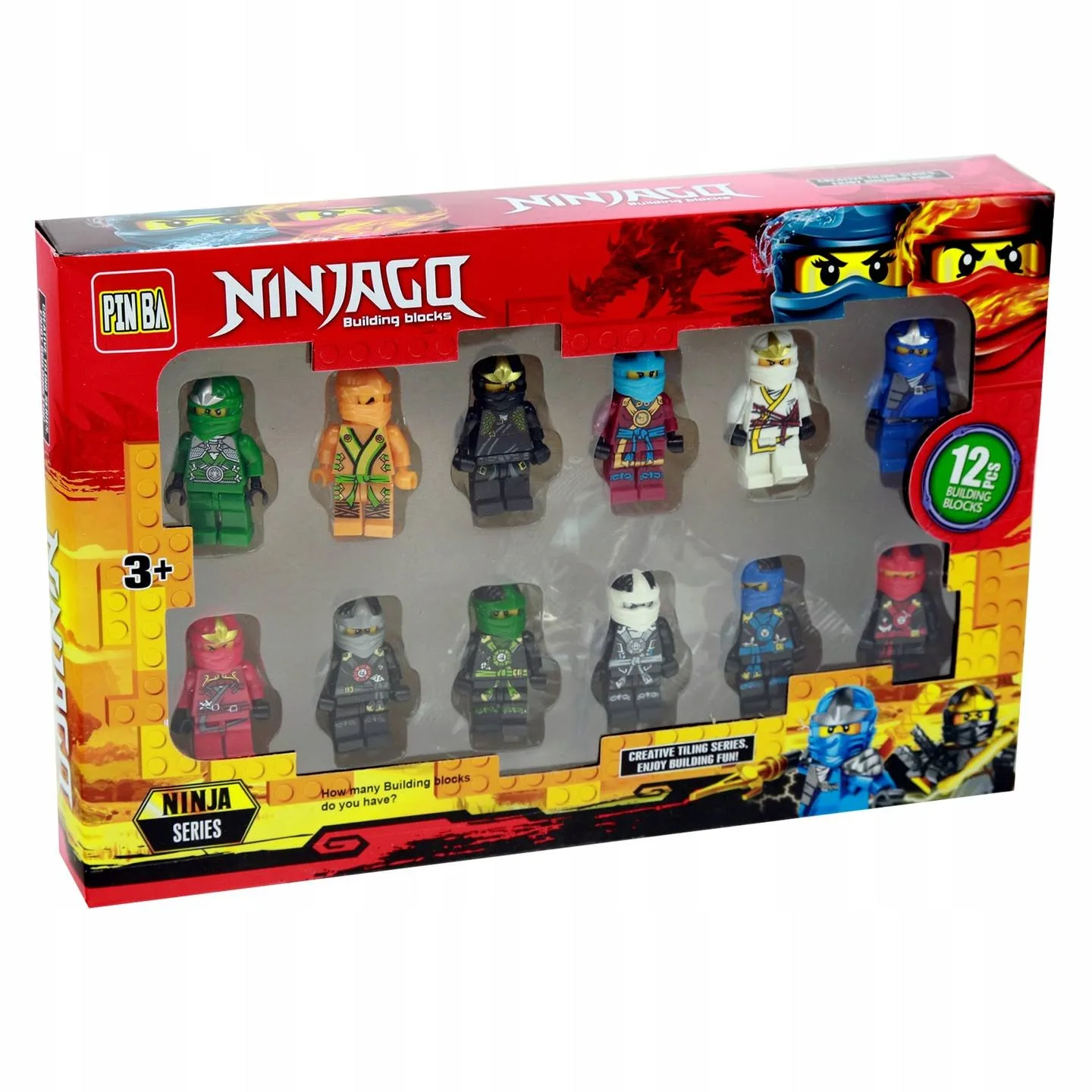 Ninjago Klocki Mini Figurki 12szt Akcesoria Ludziki Zestaw Wojowników