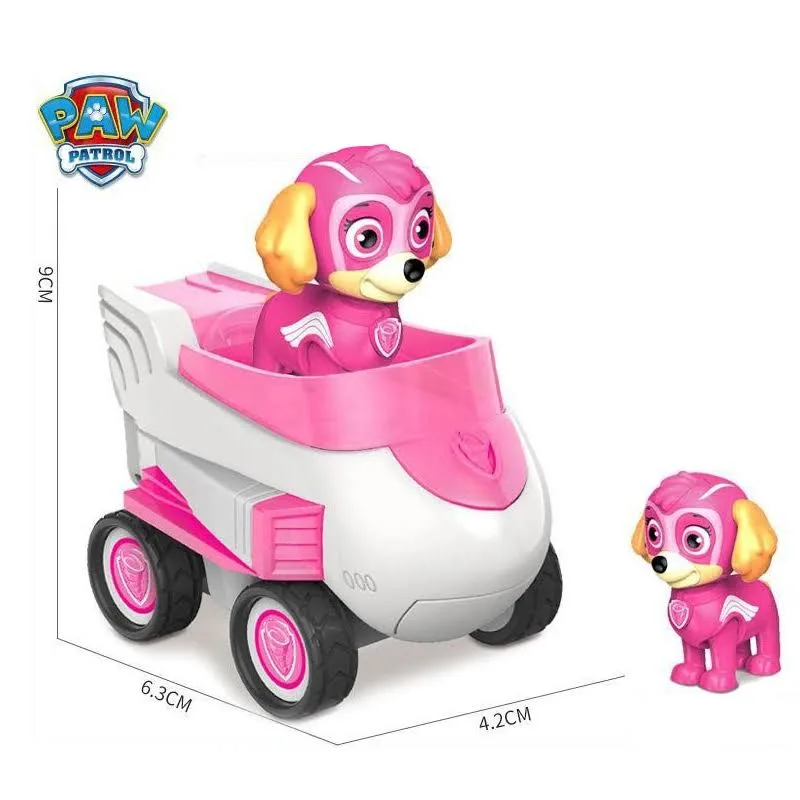 Psi Patrol Puzzle klocki figurka moc samochód oryginalna moc pies Supermoc pełny zestaw małe Shuo