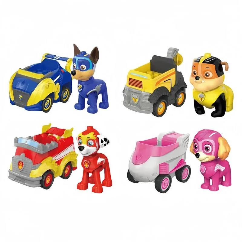 Psi Patrol Puzzle klocki figurka moc samochód oryginalna moc pies Supermoc pełny zestaw małe Shuo