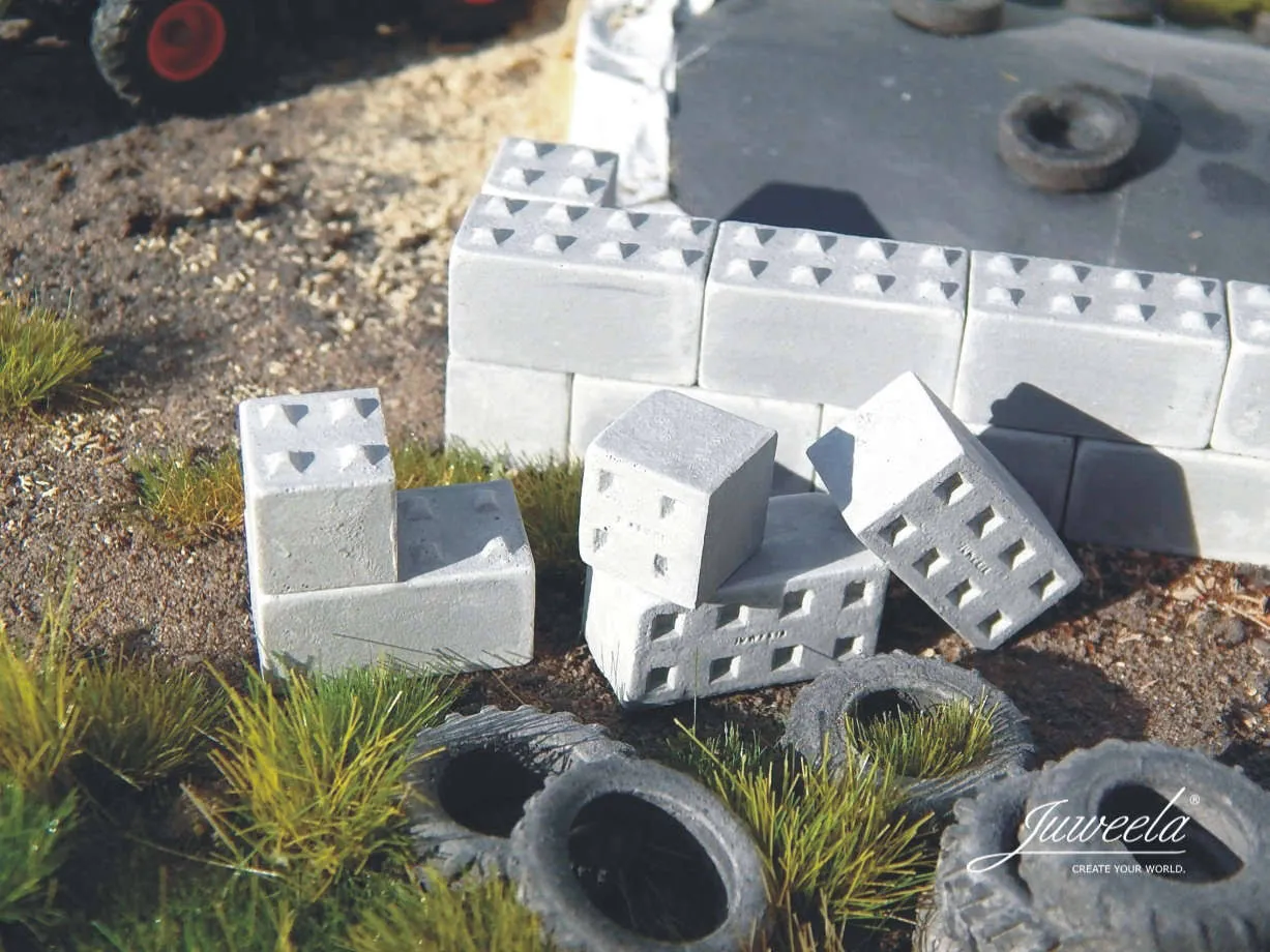 Rebel - Juweela: Bloki betonowe z wypustkami (zestaw mały)