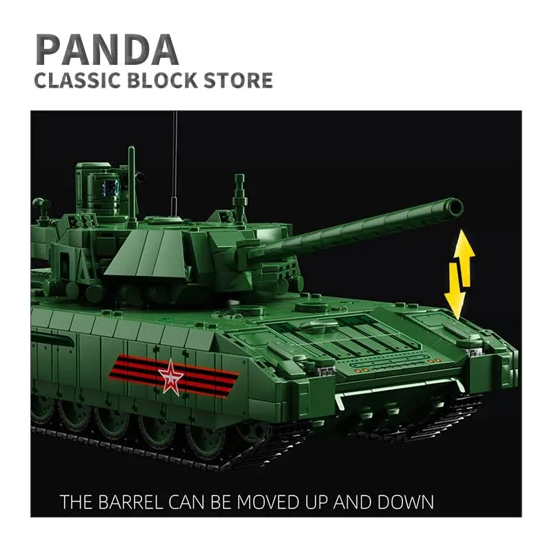 T-14 Główny czołg bojowy MOC Bricks Model WW2 Armia Samochód pancerny Klocki konstrukcyjne KF51