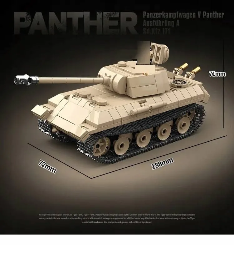 klocki wojsko czołg niemieckie panther