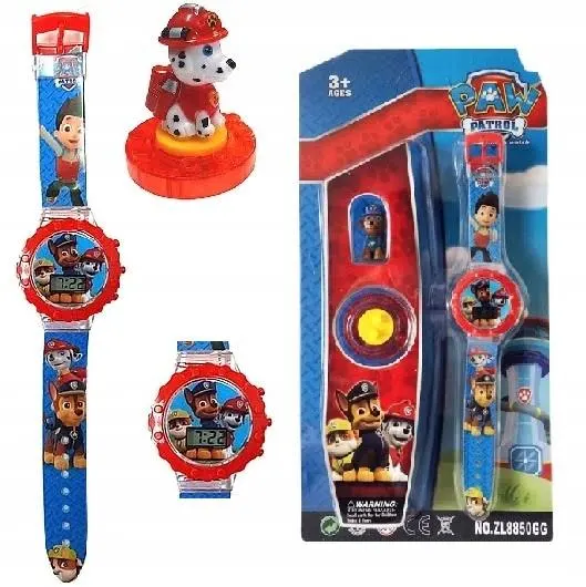 zegarek elektroniczny dla dzieci klocki Psi Patrol Marshall figurka lego